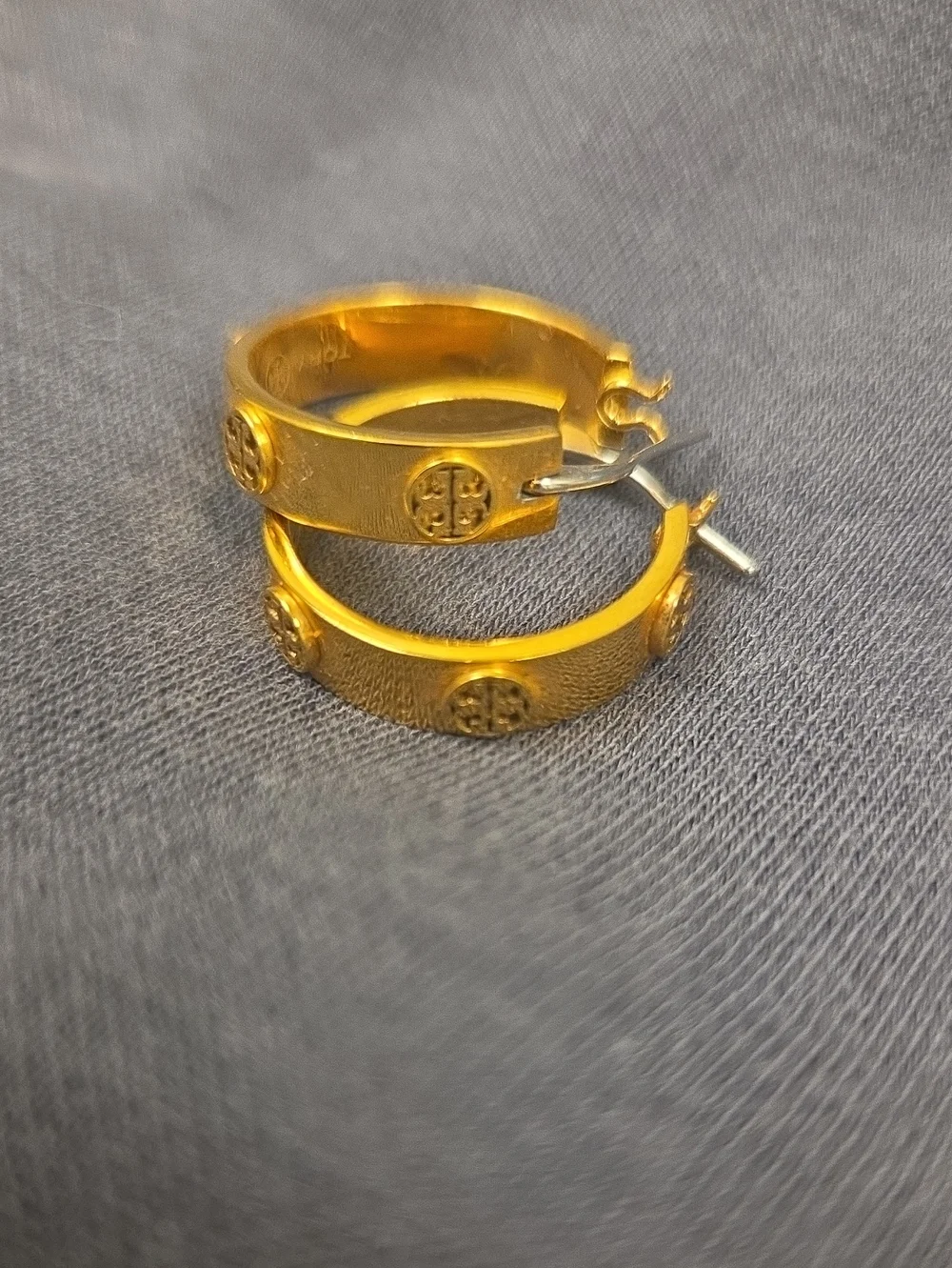 Tory Burch Gold Toned Hoop Earring